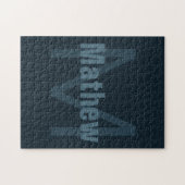 Moderner bearbeitbarer Name Puzzle (Horizontal)