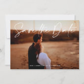 Moderner bearbeitbarer QR-Foto - Save the Date Kar Einladung (Vorderseite)