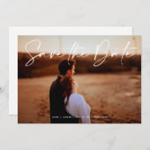 Moderner bearbeitbarer QR-Foto - Save the Date Kar Einladung (Vorne/Hinten)