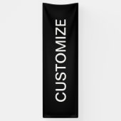 Moderner bearbeitbarer Text | Schwarz/Weiß Banner (Vertikal)