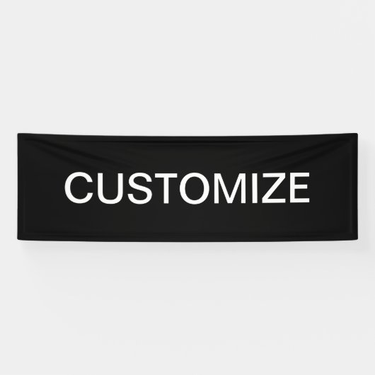 Moderner bearbeitbarer Text | Schwarz/Weiß Banner (Horizontal)