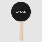 Moderner bearbeitbarer Text | Schwarz/Weiß Fächer (Vorderseite)