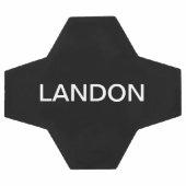 Moderner bearbeitbarer Text | Schwarz/Weiß Fußball (Flach)