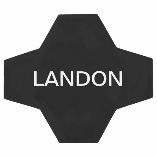 Moderner bearbeitbarer Text | Schwarz/Weiß Fußball (Flach)