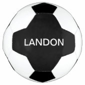 Moderner bearbeitbarer Text | Schwarz/Weiß Fußball (Vorderseite)