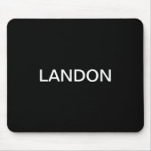 Moderner bearbeitbarer Text | Schwarz/Weiß Mousepad (Vorne)