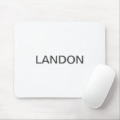 Moderner bearbeitbarer Text | Weiß & Dunkelgrau Mousepad (Mit Mouse)