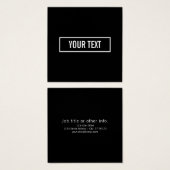 Moderner bearbeiteter Text in weißem Logo-Rahmen (Vorne & Hinten)