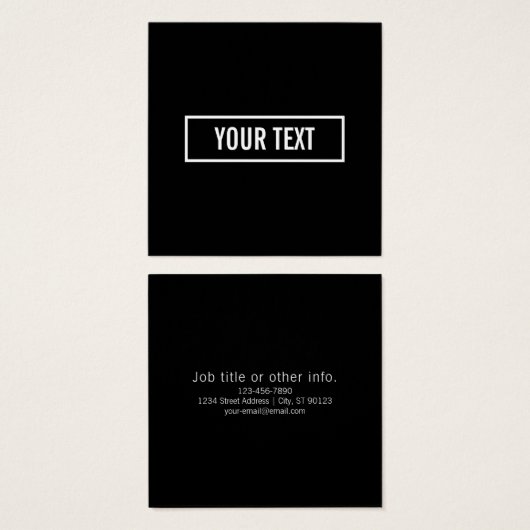 Moderner bearbeiteter Text in weißem Logo-Rahmen (Vorne & Hinten)