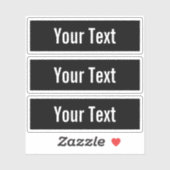 Moderner bearbeiteter Text in weißem Logo-Rahmen Aufkleber (Blatt)