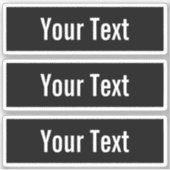 Moderner bearbeiteter Text in weißem Logo-Rahmen Aufkleber (Vorderseite)