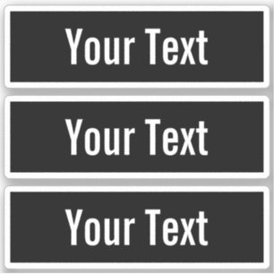 Moderner bearbeiteter Text in weißem Logo-Rahmen Aufkleber