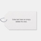 Moderner bearbeiteter Text in weißem Logo-Rahmen Geschenkanhänger (Rückseite Horizontal)