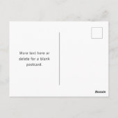 Moderner bearbeiteter Text in weißem Logo-Rahmen Postkarte (Rückseite)