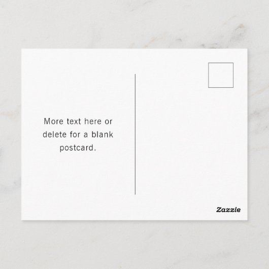 Moderner bearbeiteter Text in weißem Logo-Rahmen Postkarte (Rückseite)