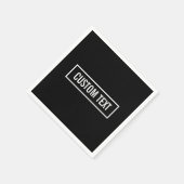 Moderner bearbeiteter Text in weißem Logo-Rahmen Serviette (Ecke)