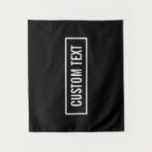 Moderner bearbeiteter Text in weißem Logo-Rahmen Wandteppich (Vorderseite)