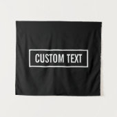 Moderner bearbeiteter Text in weißem Logo-Rahmen Wandteppich (Vorderseite (Horizontal))