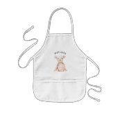 Moderner Beauty Pastel Pink Teddy Bär mit Namen Kinderschürze (Vorne)