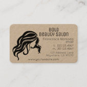 Moderner Beauty Salon Stylist Kraft Paper Minimali Visitenkarte (Vorderseite)