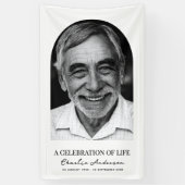 Moderner Beerdigungsdienst für Fotos oder Gedenkdi Banner (Vertikal)