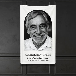 Moderner Beerdigungsdienst für Fotos oder Gedenkdi Banner