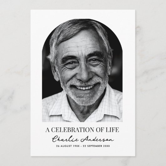 Moderner Beerdigungsdienst für Fotos oder Gedenkdi Programm (Vorderseite)