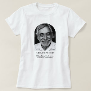 Moderner Beerdigungsdienst für Fotos oder Gedenkdi T-Shirt