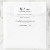 Moderner Begrüßungskorb Quadratischer Aufkleber (Tasche)