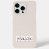 Moderner Beige Feminine Script Individuelle Name Case-Mate iPhone Hülle (Rückseite)