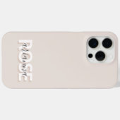 Moderner Beige Feminine Script Individuelle Name Case-Mate iPhone Hülle (Rückseite (Horizontal))