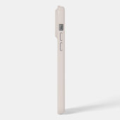 Moderner Beige Feminine Script Individuelle Name iPhone Hülle (Linke Seite)