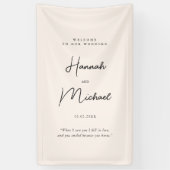 Moderner, beige, handgeschriebener Schriftart, Beg Banner (Vertikal)