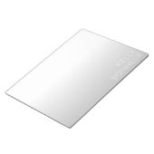 Moderner, benutzerdefinierbarer Name | Grau Gradie Notizblock (angewinkelt)