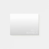 Moderner, benutzerdefinierbarer Name | Grau Gradie Post-it Klebezettel (Vorderseite)