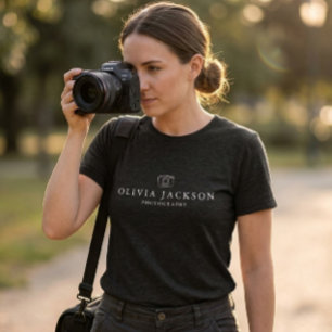 Moderner benutzerdefinierter Fotografenname Foto Tri-Blend Shirt