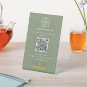Moderner benutzerdefinierter Google-Reviews-QR-Cod Sockelschild (In SItu)