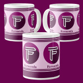 Moderner, benutzerdefinierter Monogram-Name (F) Jumbo-Tasse