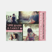 Moderner, benutzerdefinierter Text und personalisi Fleecedecke (Vorderseite (Horizontal))