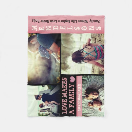 Moderner, benutzerdefinierter Text und personalisi Fleecedecke (Vorderseite)