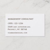 Moderner Berater-coole Geschäfts-Karten Visitenkarte (Rückseite)