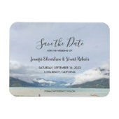 Moderner Bergsommerstrand Save the Date Magnet (Horizontal)