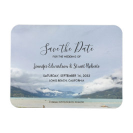 Moderner Bergsommerstrand Save the Date Magnet