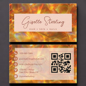 Moderner Bernstein-Opal-QR-Code Visitenkarte