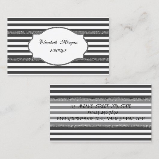 Moderner Beruf gestreift Visitenkarte (Vorne/Hinten)