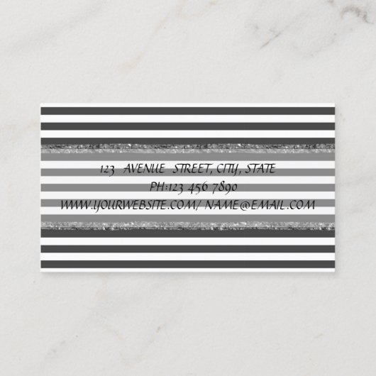 Moderner Beruf gestreift Visitenkarte (Rückseite)