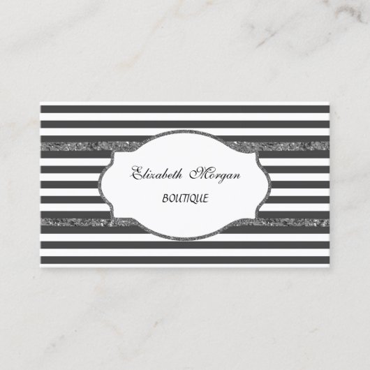 Moderner Beruf gestreift Visitenkarte (Vorderseite)