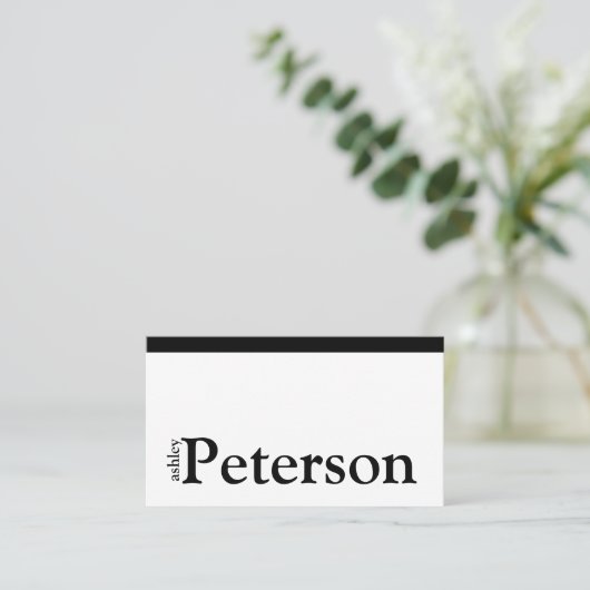 Moderner Beruflich Balck-White QR-Code Visitenkarte (Stehend Vorderseite)