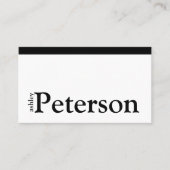 Moderner Beruflich Balck-White QR-Code Visitenkarte (Vorderseite)