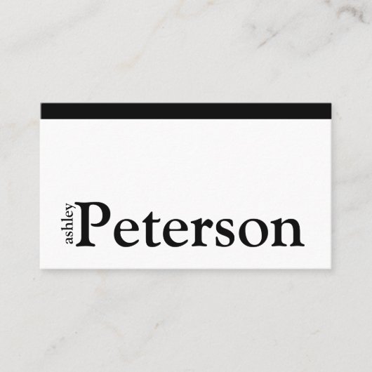 Moderner Beruflich Balck-White QR-Code Visitenkarte (Vorderseite)